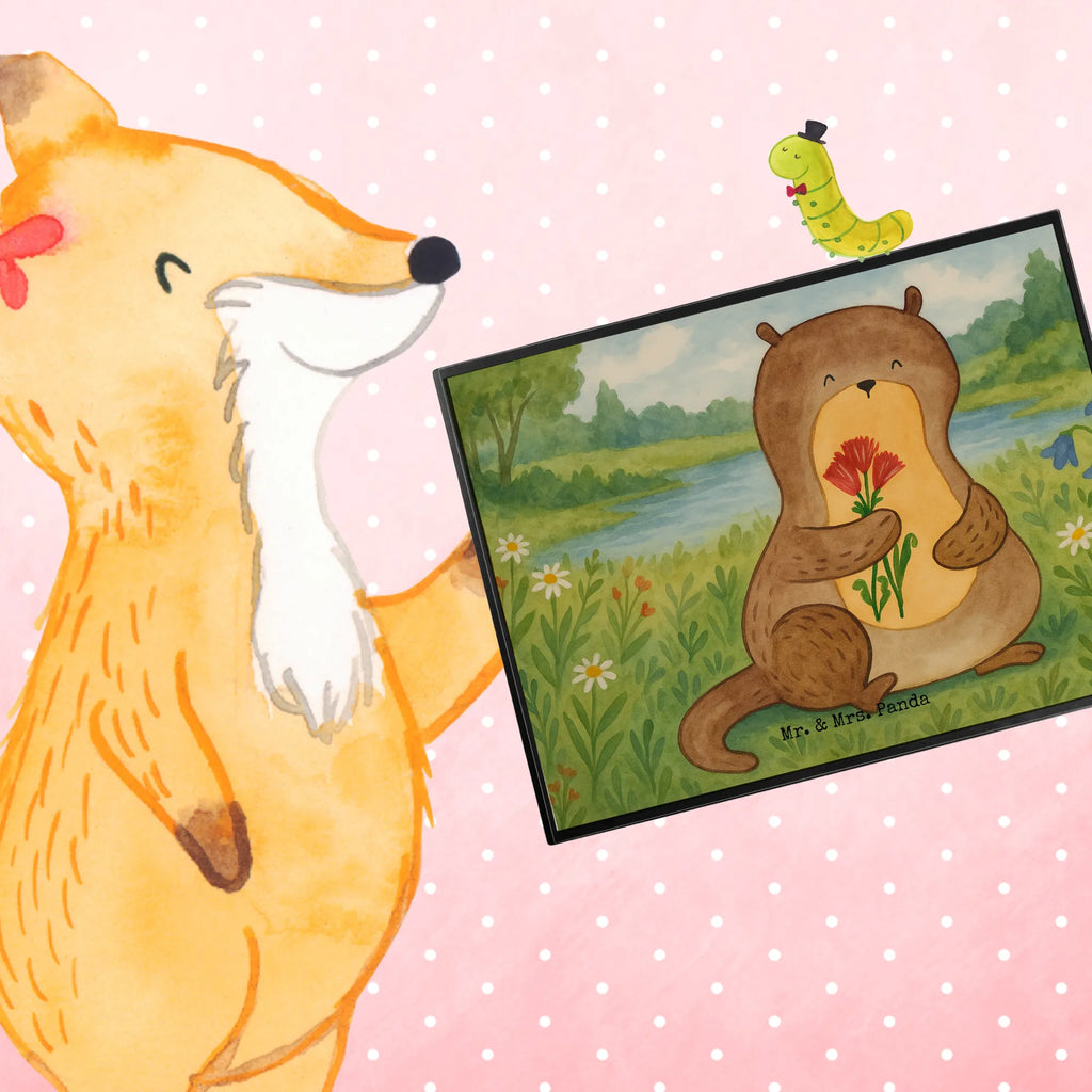 Schreibtischunterlage Otter Blumenstrauß Design Schreibtisch Unterlagen, Schreibtischauflage, Schreibtischunterlage Groß, Schreibunterlage, Bürobedarf, Schreibwaren, Büroartikel, Otter, Fischotter, Seeotter, Otter Seeotter See Otter