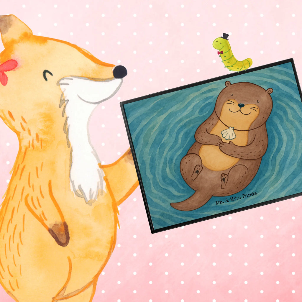 Schreibtischunterlage Otter Muschel Design Schreibwaren, Bürobedarf, Schreibunterlage, Schreibtischunterlage Groß, Schreibtischauflage, Schreibtisch Unterlagen, Büroartikel, Otter, Fischotter, Seeotter, Motivation, grübeln, Büro, Otterliebe, Tagträumen, träumen