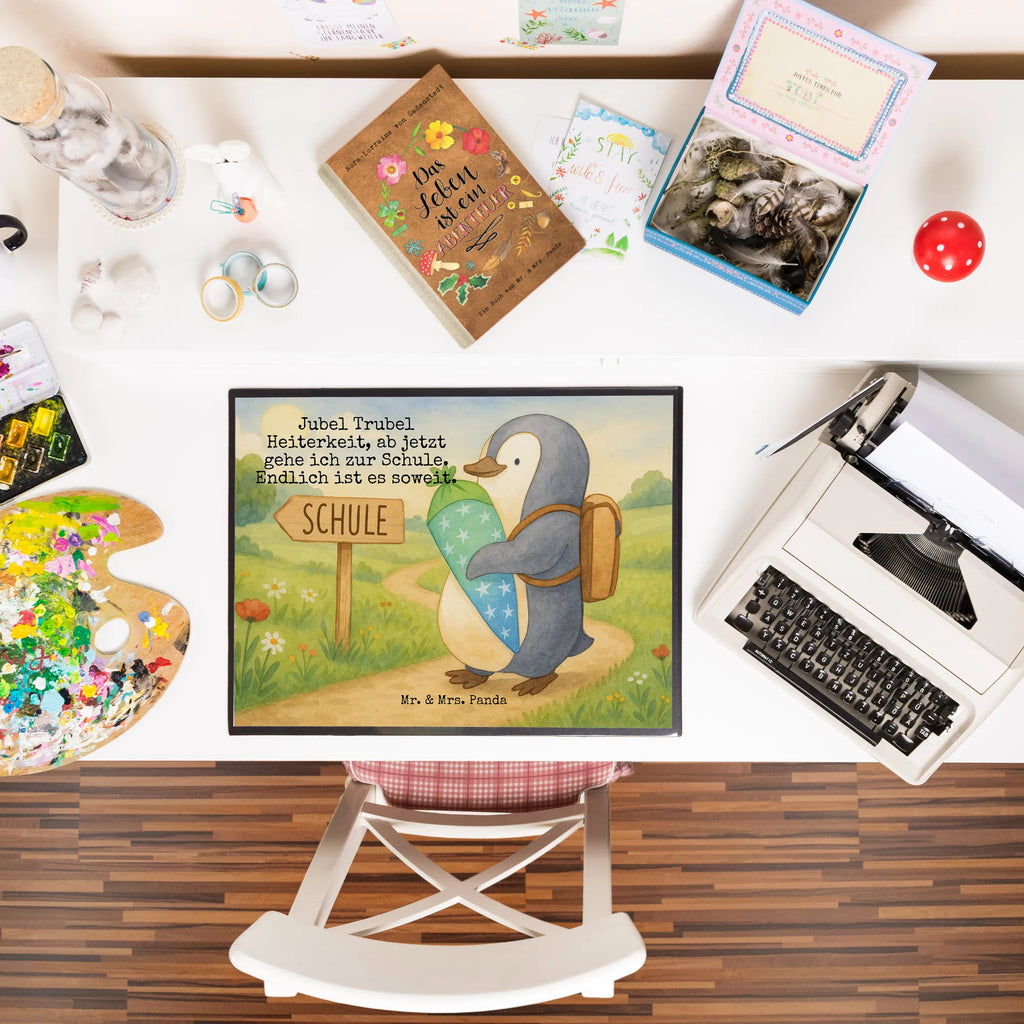 Schreibtischunterlage Pinguin Schultüte Design Schreibwaren, Schreibtischauflage, Büroartikel, Schreibtischunterlage Groß, Schreibunterlage, Schreibtisch Unterlagen, Bürobedarf, Pinguin, erster Schultag, Einschulung, Geschenk zur Einschulung, Schulranzen, Schulanfänger, 1. Klasse