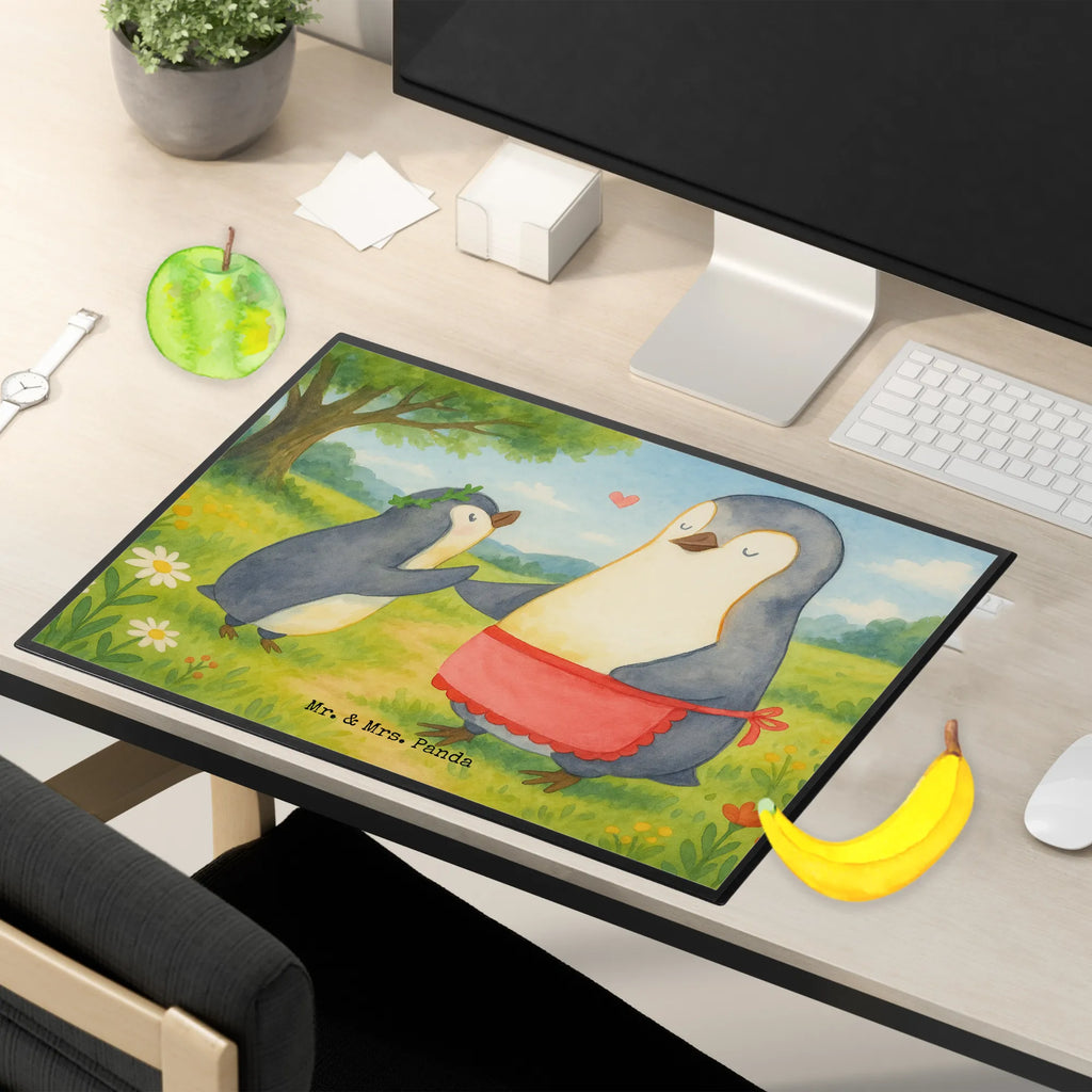 Schreibtischunterlage Pinguin mit Kind Design Schreibtisch Unterlagen, Schreibtischauflage, Schreibwaren, Schreibunterlage, Bürobedarf, Schreibtischunterlage Groß, Büroartikel, Familie, Vatertag, Muttertag, Bruder, Schwester, Mama, Papa, Oma, Opa, Mutter, Mutti, Geschenk, Geburststag, Mami