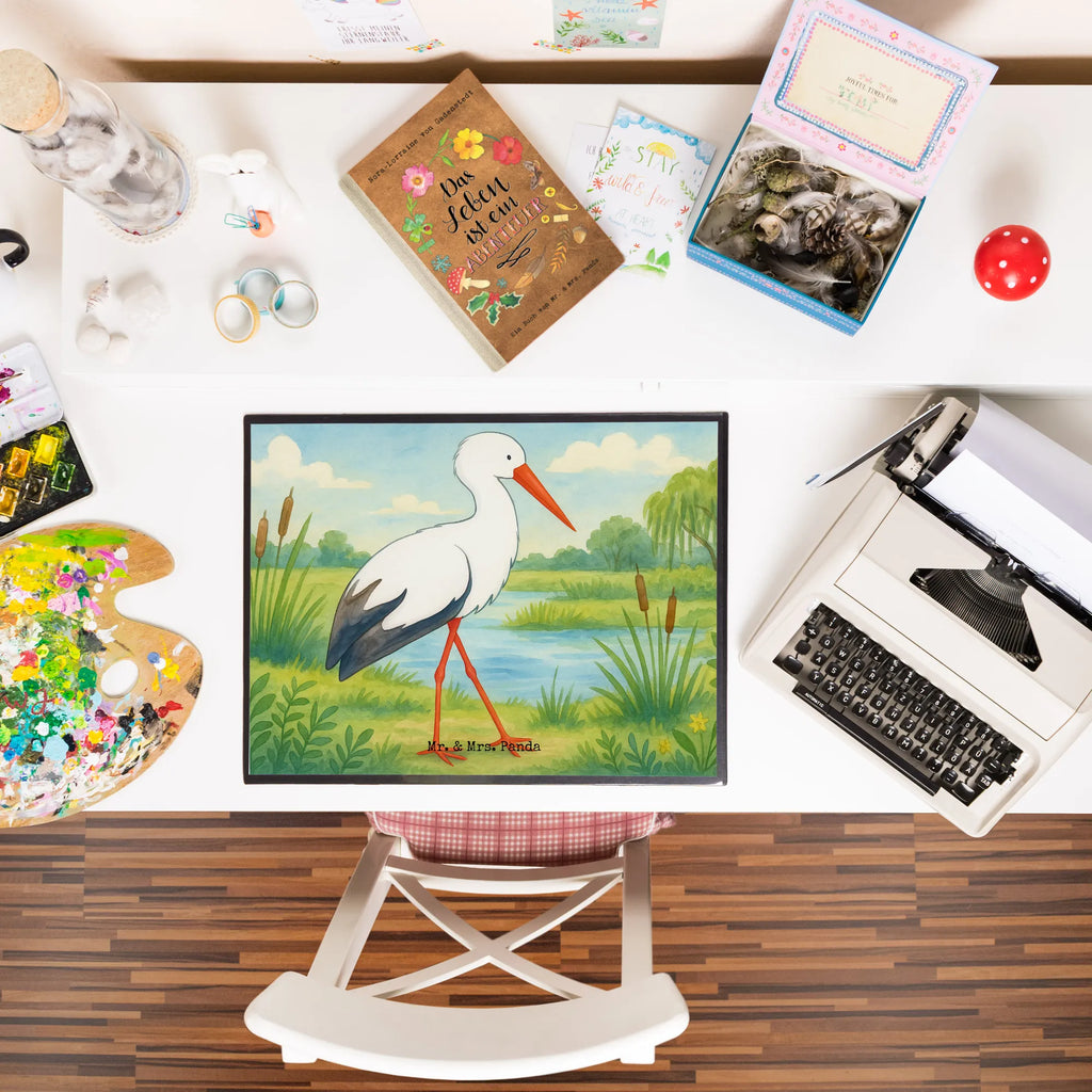 Desk pad Stork Design Schreibunterlage, Schreibtischauflage, Bürobedarf, Büroartikel, Schreibwaren, Schreibtisch Unterlagen, Schreibtischunterlage Groß, Tiermotive, Gute Laune, lustige Sprüche, Tiere, Storch, Störche, Schwangerschaft, Geburt, Mutter, Mütter, Mutter werden, Schwanger, Babybauch, Baby