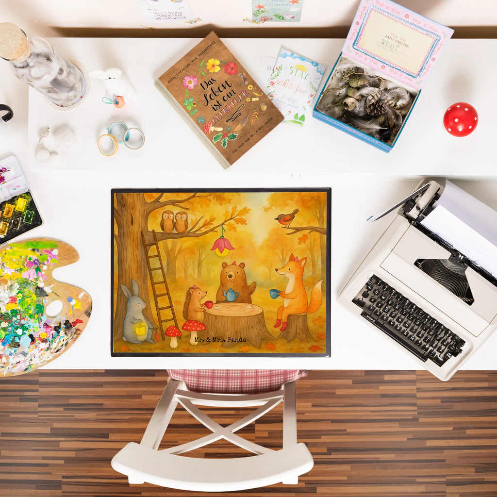Desk pad forest animals picnic Design Schreibunterlage, Schreibtischauflage, Bürobedarf, Büroartikel, Schreibwaren, Schreibtisch Unterlagen, Schreibtischunterlage Groß, Tiermotive, Gute Laune, lustige Sprüche, Tiere, Waldtiere, Picknick, Wald, Fuchs, Hase, Igel, Maus, Eichhörnchen