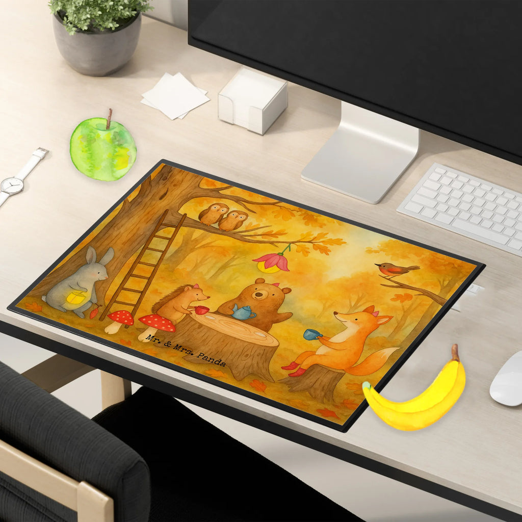 Desk pad forest animals picnic Design Schreibunterlage, Schreibtischauflage, Bürobedarf, Büroartikel, Schreibwaren, Schreibtisch Unterlagen, Schreibtischunterlage Groß, Tiermotive, Gute Laune, lustige Sprüche, Tiere, Waldtiere, Picknick, Wald, Fuchs, Hase, Igel, Maus, Eichhörnchen