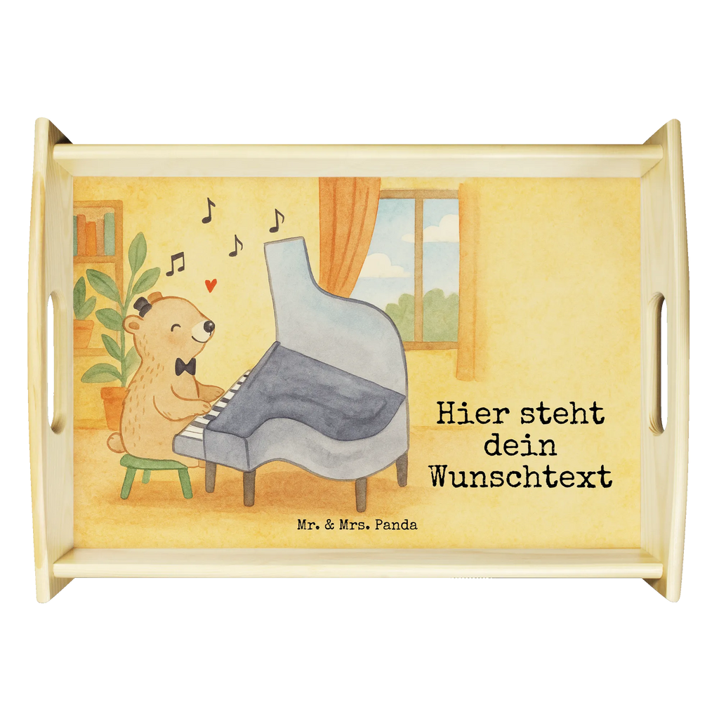 Personalisiertes Serviertablett Bär Klavier Design Personalisiertes Tablett, Personalisiertes Küchentablett, Personalisiertes Frühstückstablett, Tablett mit Namen, Personalisiertes Serviertablett, Personalisiertes Holztablett, Personalisiertes Dekotablett, Serviertablett mit Namen, Instrumente, Geschenke Musiker, Musikliebhaber, Pianist, Flügel, Bär, Klavier, Klassik, Konzert