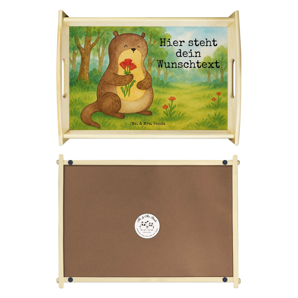 Personalised serving tray otter Bunch of flowers Design Serviertablett mit Namen, Personalisiertes Dekotablett, Personalisiertes Frühstückstablett, Personalisiertes Tablett, Personalisiertes Holztablett, Personalisiertes Serviertablett, Personalisiertes Küchentablett, Tablett mit Namen, Otter, Fischotter, Seeotter, Otter Seeotter See Otter