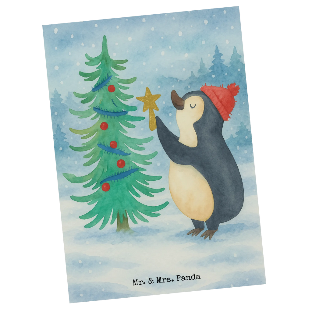 Postcard penguin Christmas tree Design Karte, Geschenkkarte, Ansichtskarte, Postkarte, Ansichtskarten, Dankeskarte, Grußkarte, Einladung, Einladungskarten Geburtstag, Einladungskarte, Geburtstagskarte, Einladung Geburtstag, Winter, Weihnachten, Weihnachtsdeko, Nikolaus, Advent, Heiligabend, Wintermotiv, Pinguin