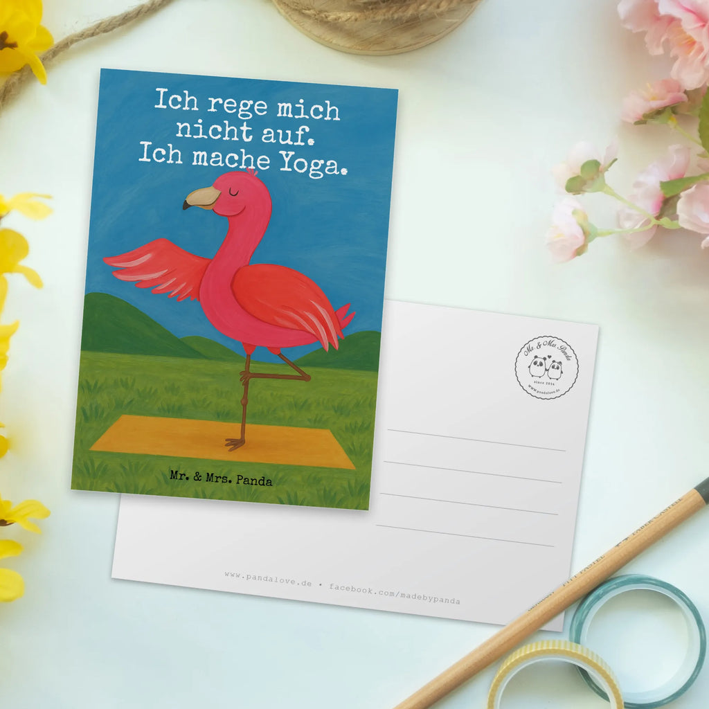 Postcard flamingo yoga Design Postkarte, Karte, Geschenkkarte, Grußkarte, Einladung, Ansichtskarte, Geburtstagskarte, Einladungskarte, Dankeskarte, Ansichtskarten, Einladung Geburtstag, Einladungskarten Geburtstag, Flamingo, Vogel, Yoga, Namaste, Achtsamkeit, Yoga-Übung, Entspannung, Ärger, Aufregen, Tiefenentspannung