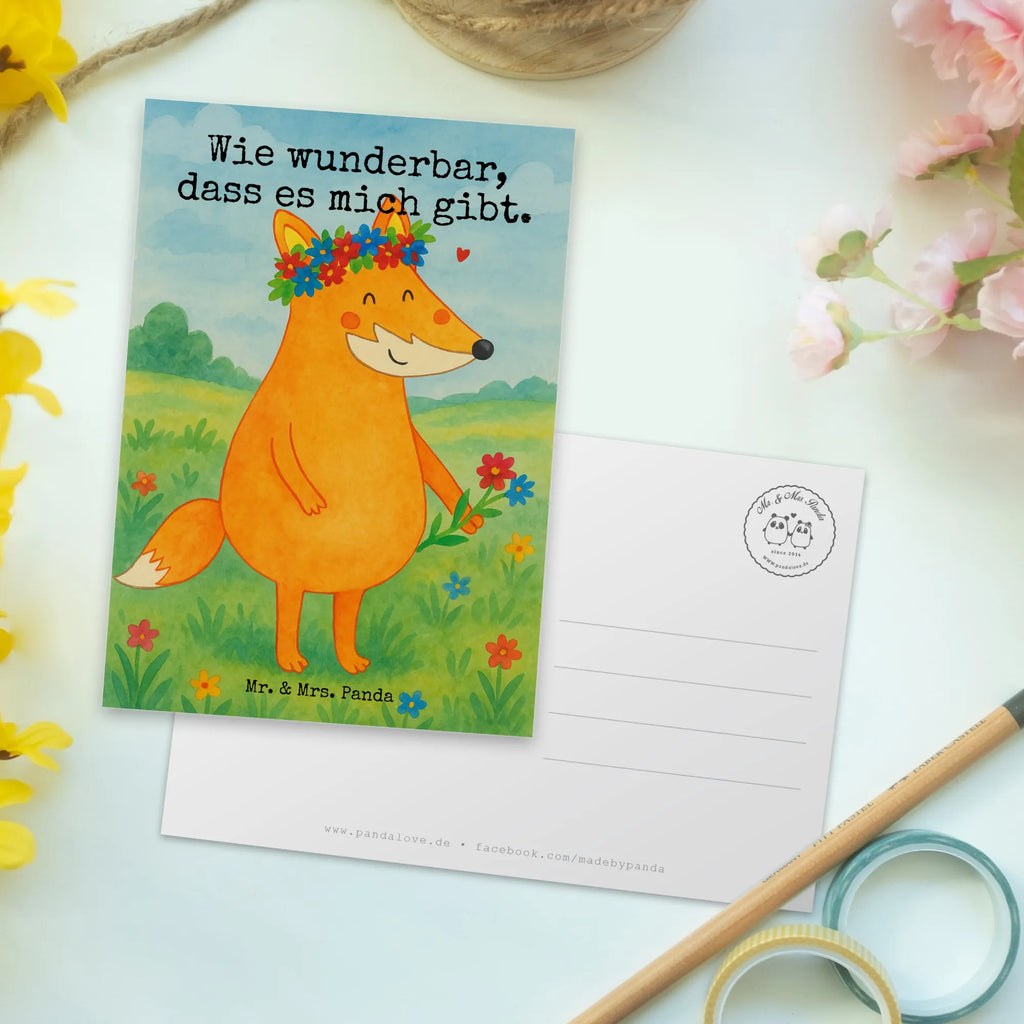 Postcard Fox Flower Design Postkarte, Karte, Geschenkkarte, Grußkarte, Einladung, Ansichtskarte, Geburtstagskarte, Einladungskarte, Dankeskarte, Ansichtskarten, Einladung Geburtstag, Einladungskarten Geburtstag, Fuchs, Füchse, Fox, Liebe, Freundin, Fuchsmädchen, Blumenmädchen, Freundinnen, Liebesbeweis, Blume, Blumen, Motivation, Freude, ich, mich, Selbstliebe