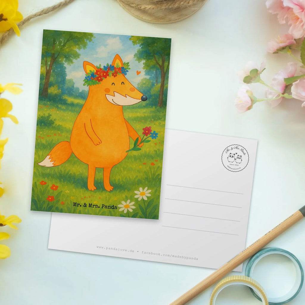 Postcard Fox Flower Design Postkarte, Karte, Geschenkkarte, Grußkarte, Einladung, Ansichtskarte, Geburtstagskarte, Einladungskarte, Dankeskarte, Ansichtskarten, Einladung Geburtstag, Einladungskarten Geburtstag, Fuchs, Füchse, Fox, Liebe, Freundin, Fuchsmädchen, Blumenmädchen, Freundinnen, Liebesbeweis, Blume, Blumen, Motivation, Freude, ich, mich, Selbstliebe