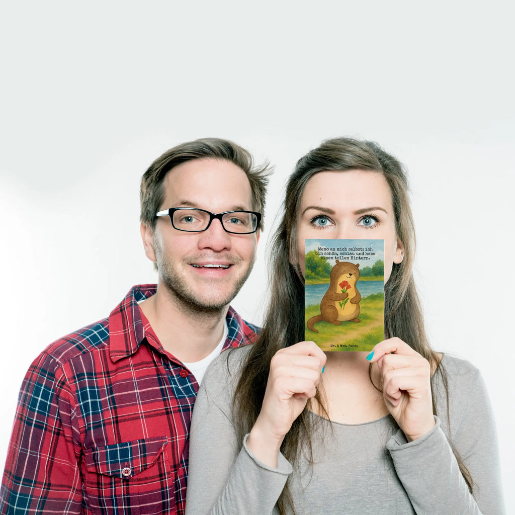 Postcard otter Bunch of flowers Design Karte, Ansichtskarten, Grußkarte, Dankeskarte, Geburtstagskarte, Einladungskarte, Geschenkkarte, Einladung Geburtstag, Einladung, Ansichtskarte, Postkarte, Einladungskarten Geburtstag, Otter, Fischotter, Seeotter, Otter Seeotter See Otter