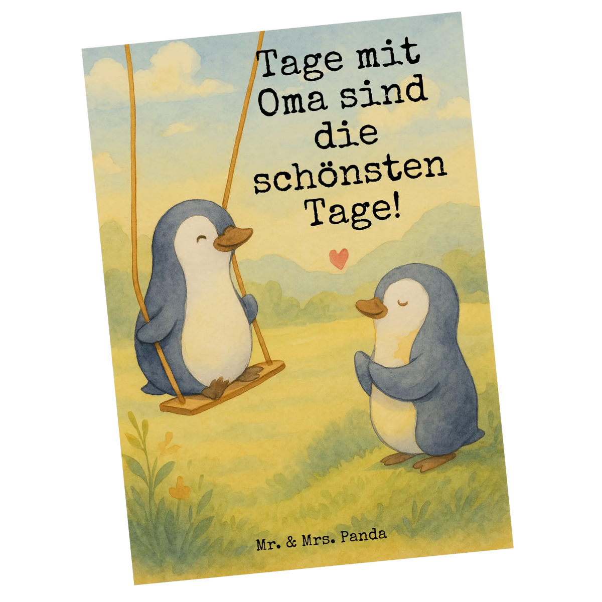 Postkarte Pinguin Oma Design Designkarte, Grußkarte, bildkarte, Kunstkarten, Motivkarte, Ansichtskarte, einzelkarte, Postkarte, Ansichtskarten, kunstkarte, spruchkarte, Postkarten, Fotokarte, Muttertag, Vatertag, Mama, Papa, Oma, Opa, Familie, Schwester, Bruder, Geschenk für Oma, Omi, Beste Oma, Lieblingsoma, Großmutter