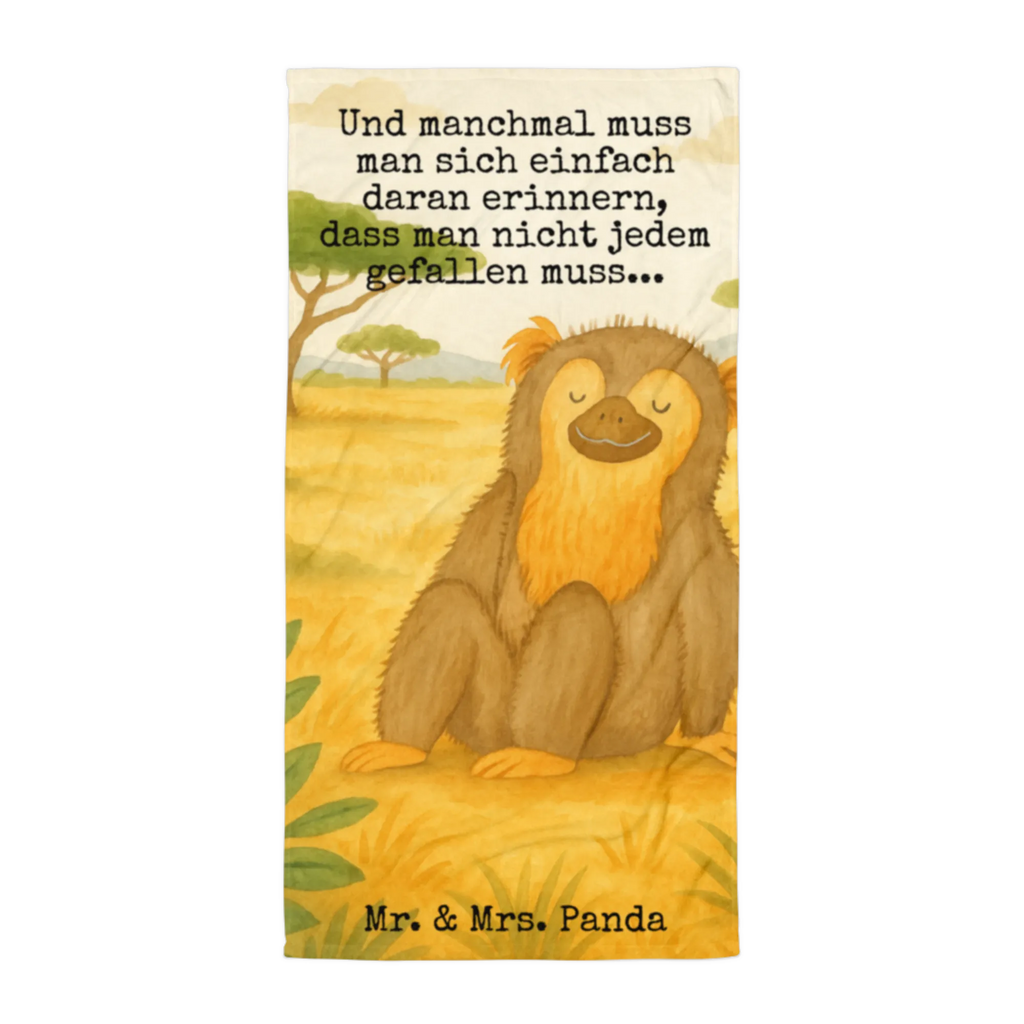 XL Badehandtuch Affe Design Handtuch, Badetuch, Duschtuch, Strandtuch, Saunatuch, Afrika, Wildtiere, Affe, Äffchen, Affen, Selbstliebe, Respekt, Motivation, Selbstachtung, Liebe, Selbstbewusstsein, Selfcare