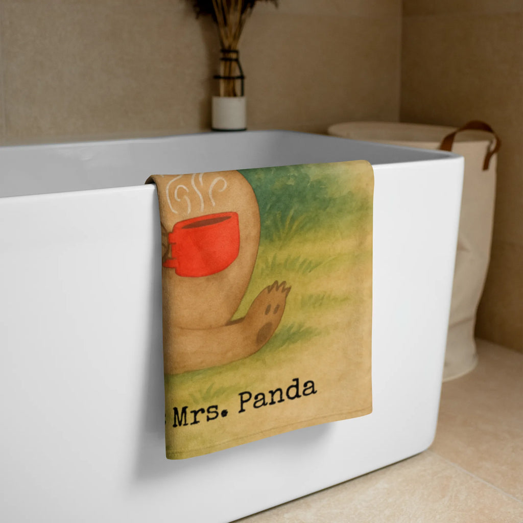 XL bath towel Niedźwiedź kawa Design Handtuch, Badetuch, Duschtuch, Strandtuch, Saunatuch, Bär, Teddy, Teddybär, Kaffee, Coffee, Bären, guten Morgen, Morgenroutine, Welt erobern, Welt retten, Motivation