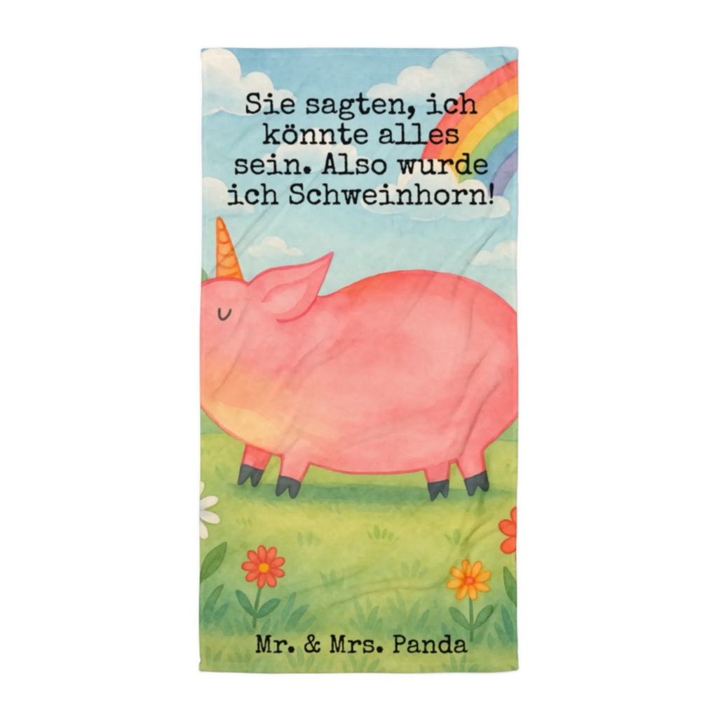 XL Badehandtuch Einhorn Schwein Design Handtuch, Badetuch, Duschtuch, Strandtuch, Saunatuch, Einhorn, Einhörner, Einhorn Deko, Unicorn, Party, Spaß, Schwein, Schweinhorn, Bauer, witzig. lustig, Spruch, geschenk, Pig, Piggy, funny, english, englisch