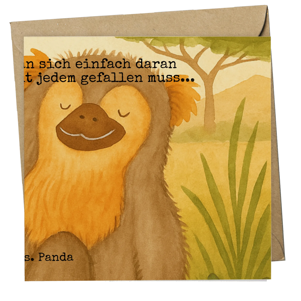 Deluxe Karte Affe Design Karte, Grußkarte, Klappkarte, Einladungskarte, Glückwunschkarte, Hochzeitskarte, Geburtstagskarte, Hochwertige Grußkarte, Hochwertige Klappkarte, Afrika, Wildtiere, Affe, Äffchen, Affen, Selbstliebe, Respekt, Motivation, Selbstachtung, Liebe, Selbstbewusstsein, Selfcare