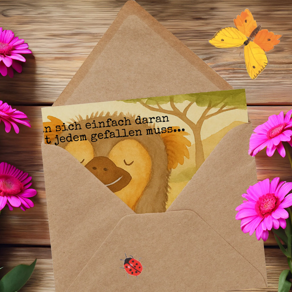 Deluxe Karte Affe Design Karte, Grußkarte, Klappkarte, Einladungskarte, Glückwunschkarte, Hochzeitskarte, Geburtstagskarte, Hochwertige Grußkarte, Hochwertige Klappkarte, Afrika, Wildtiere, Affe, Äffchen, Affen, Selbstliebe, Respekt, Motivation, Selbstachtung, Liebe, Selbstbewusstsein, Selfcare