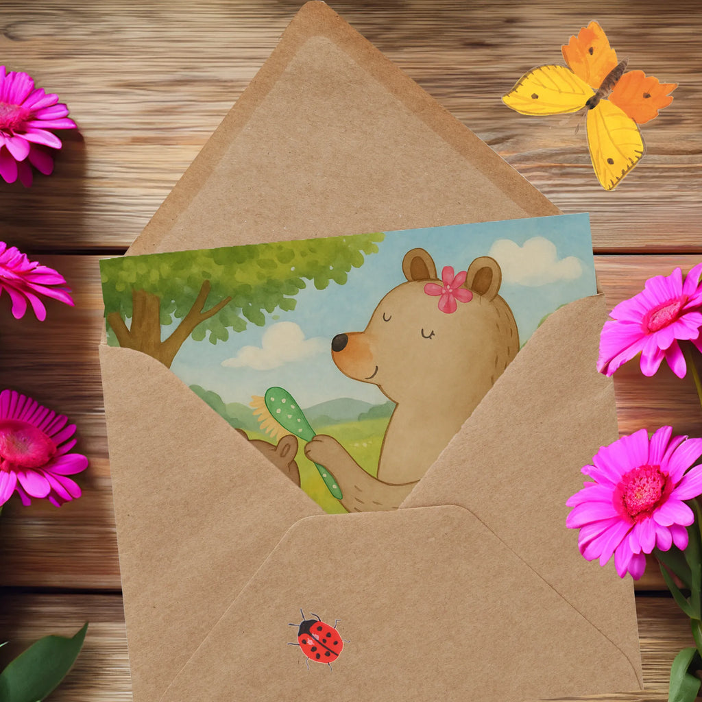 Deluxe Card bear child Design Karte, Grußkarte, Klappkarte, Einladungskarte, Glückwunschkarte, Hochzeitskarte, Geburtstagskarte, Hochwertige Grußkarte, Hochwertige Klappkarte, Familie, Vatertag, Muttertag, Bruder, Schwester, Mama, Papa, Oma, Opa, Geschenk, Mutti, Mutter