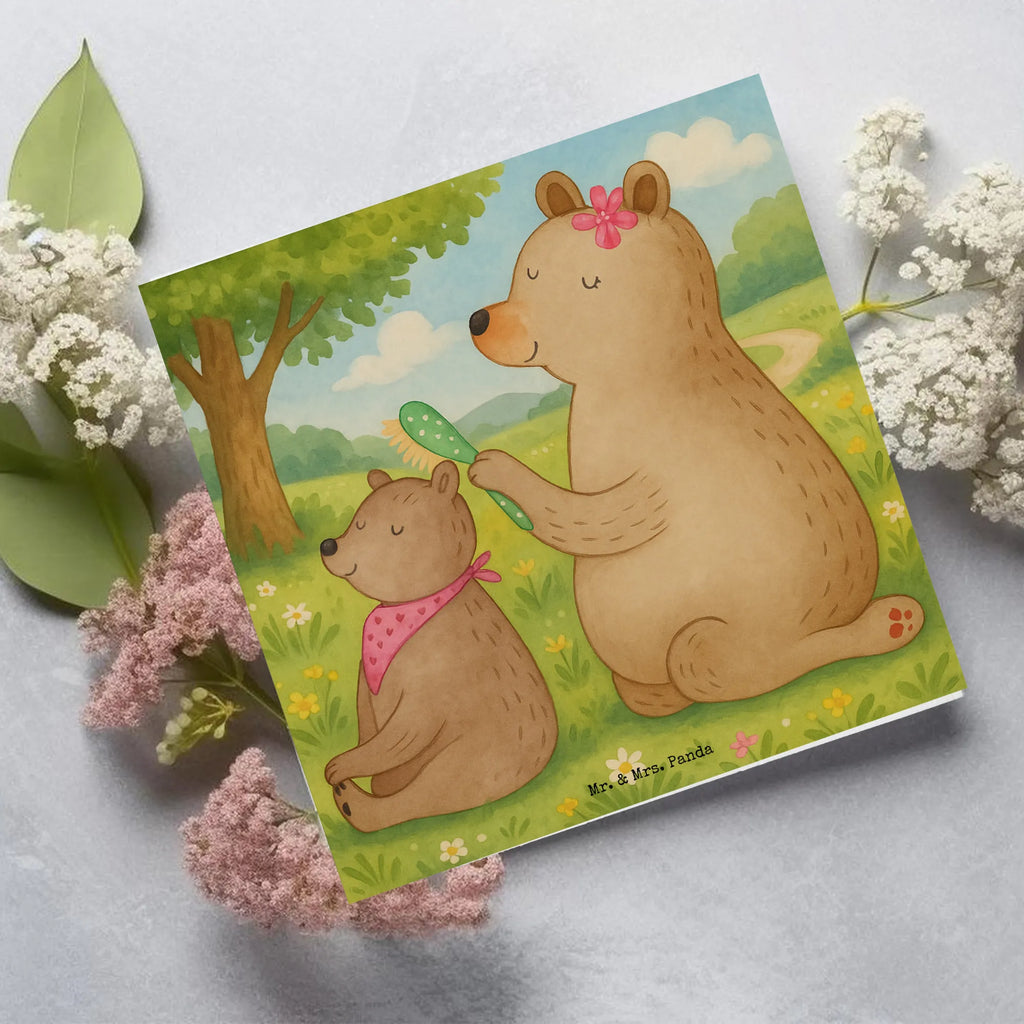 Deluxe Card bear child Design Karte, Grußkarte, Klappkarte, Einladungskarte, Glückwunschkarte, Hochzeitskarte, Geburtstagskarte, Hochwertige Grußkarte, Hochwertige Klappkarte, Familie, Vatertag, Muttertag, Bruder, Schwester, Mama, Papa, Oma, Opa, Geschenk, Mutti, Mutter