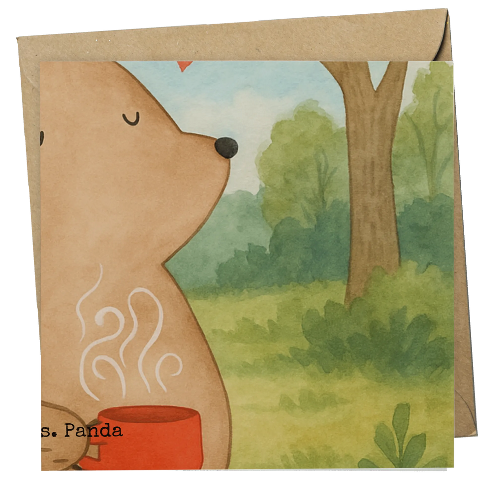 Deluxe Card bear Coffee Design Grußkarte, Hochzeitskarte, Karte, Glückwunschkarte, Hochwertige Klappkarte, Hochwertige Grußkarte, Geburtstagskarte, Einladungskarte, Klappkarte, Bär, Teddy, Teddybär, Coffee, guten Morgen, Welt erobern, Motivation, Welt retten, Morgenroutine, Bären, Kaffee