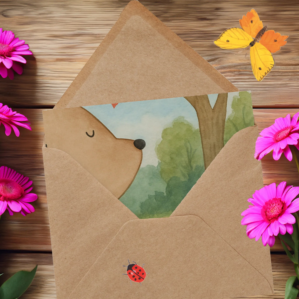 Deluxe Card bear Coffee Design Grußkarte, Hochzeitskarte, Karte, Glückwunschkarte, Hochwertige Klappkarte, Hochwertige Grußkarte, Geburtstagskarte, Einladungskarte, Klappkarte, Bär, Teddy, Teddybär, Coffee, guten Morgen, Welt erobern, Motivation, Welt retten, Morgenroutine, Bären, Kaffee