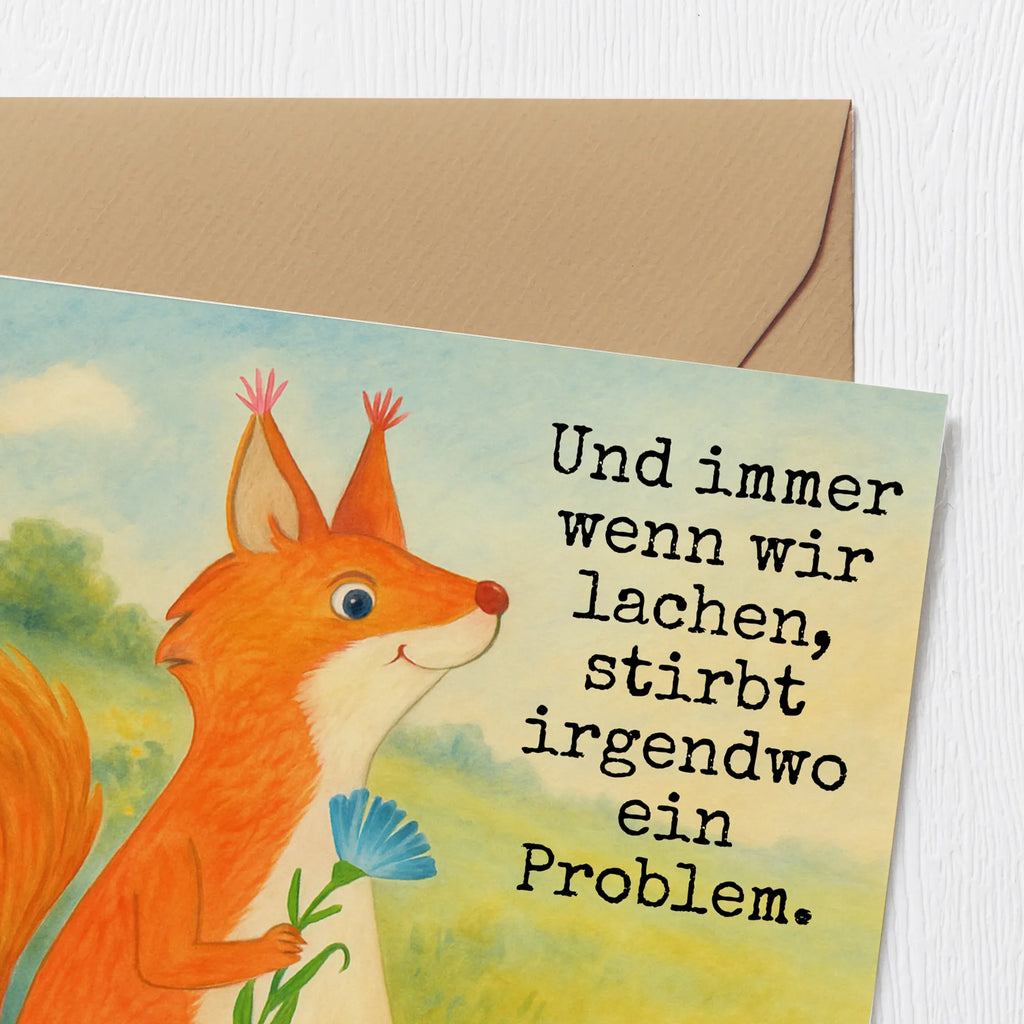 Deluxe Karte Eichhörnchen Blume Design Karte, Grußkarte, Klappkarte, Einladungskarte, Glückwunschkarte, Hochzeitskarte, Geburtstagskarte, Hochwertige Grußkarte, Hochwertige Klappkarte, Tiermotive, Gute Laune, lustige Sprüche, Tiere, Eichhörnchen, Eichhorn, Spruch positiv, Lachen, Spaß, Motivation Sprüche, Motivation Bilder, glücklich Spruch, Spruch Deko