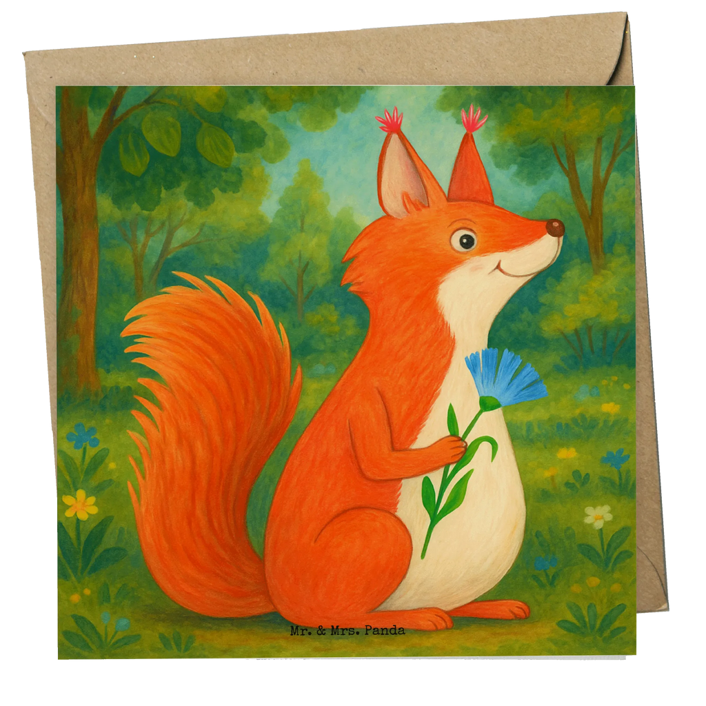 Deluxe Karte Eichhörnchen Blume Design Karte, Grußkarte, Klappkarte, Einladungskarte, Glückwunschkarte, Hochzeitskarte, Geburtstagskarte, Hochwertige Grußkarte, Hochwertige Klappkarte, Tiermotive, Gute Laune, lustige Sprüche, Tiere, Eichhörnchen, Eichhorn, Spruch positiv, Lachen, Spaß, Motivation Sprüche, Motivation Bilder, glücklich Spruch, Spruch Deko