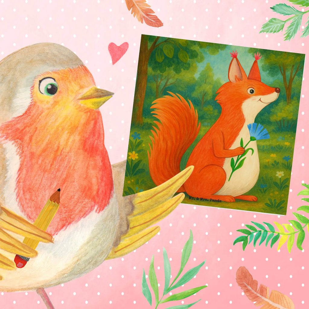 Deluxe Karte Eichhörnchen Blume Design Karte, Grußkarte, Klappkarte, Einladungskarte, Glückwunschkarte, Hochzeitskarte, Geburtstagskarte, Hochwertige Grußkarte, Hochwertige Klappkarte, Tiermotive, Gute Laune, lustige Sprüche, Tiere, Eichhörnchen, Eichhorn, Spruch positiv, Lachen, Spaß, Motivation Sprüche, Motivation Bilder, glücklich Spruch, Spruch Deko