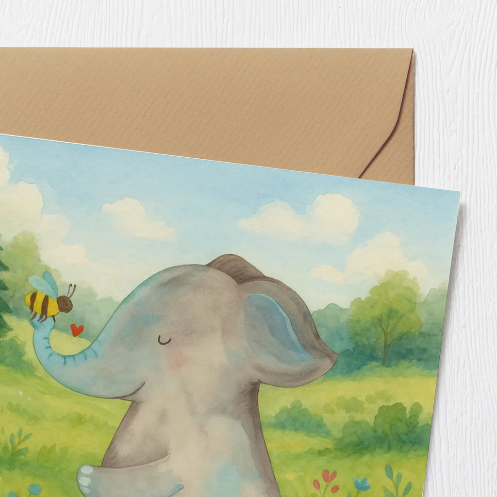 Deluxe Card elephant bee Design Karte, Grußkarte, Klappkarte, Einladungskarte, Glückwunschkarte, Hochzeitskarte, Geburtstagskarte, Hochwertige Grußkarte, Hochwertige Klappkarte, Tiermotive, Gute Laune, lustige Sprüche, Tiere, Elefant, Biene, Liebe, Liebesbeweis, Jahrestag, Liebesgeschenk, Heiratsantrag, Hochzeitsgeschenk, Liebesspruch