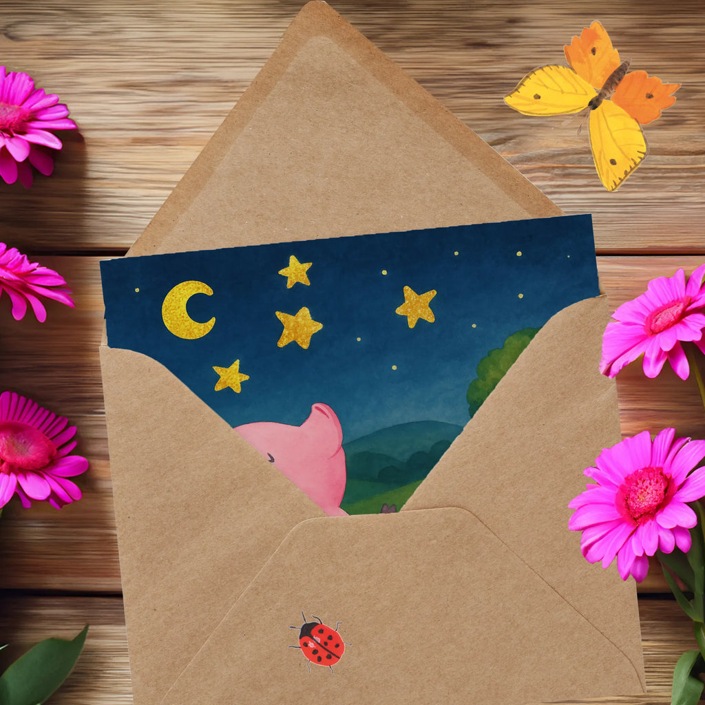 Deluxe Karte Schwein Glück Design Karte, Grußkarte, Klappkarte, Einladungskarte, Glückwunschkarte, Hochzeitskarte, Geburtstagskarte, Hochwertige Grußkarte, Hochwertige Klappkarte, Tiermotive, Gute Laune, lustige Sprüche, Tiere, Glücksschwein. Glück, Schwein, Schweinchen, Sterne, Sernchen, Ziele, Träume, Motivation, Glücksbringer