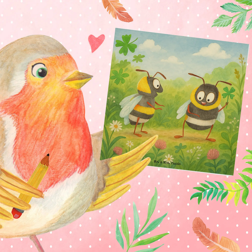 Deluxe Card bumblebees shamrock Design Karte, Grußkarte, Klappkarte, Einladungskarte, Glückwunschkarte, Hochzeitskarte, Geburtstagskarte, Hochwertige Grußkarte, Hochwertige Klappkarte, Tiermotive, Gute Laune, lustige Sprüche, Tiere, Hummel, Biene, Spruch positiv, Biene Deko, Spruch schön, glücklich sein, glücklich werden, Spruch fröhlich