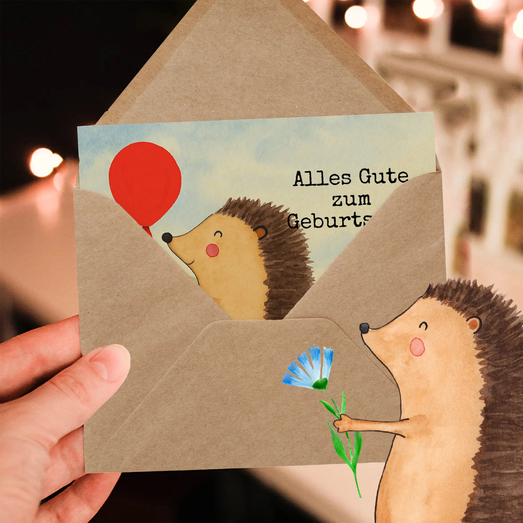 Deluxe Karte Igel Luftballon Design Karte, Grußkarte, Klappkarte, Einladungskarte, Glückwunschkarte, Hochzeitskarte, Geburtstagskarte, Hochwertige Grußkarte, Hochwertige Klappkarte, Tiermotive, Gute Laune, lustige Sprüche, Tiere, Igel, Geburtstag, Herzlichen Glückwunsch, Glückwunsch, Geburtstagskind, Ballon, Happy Birthday