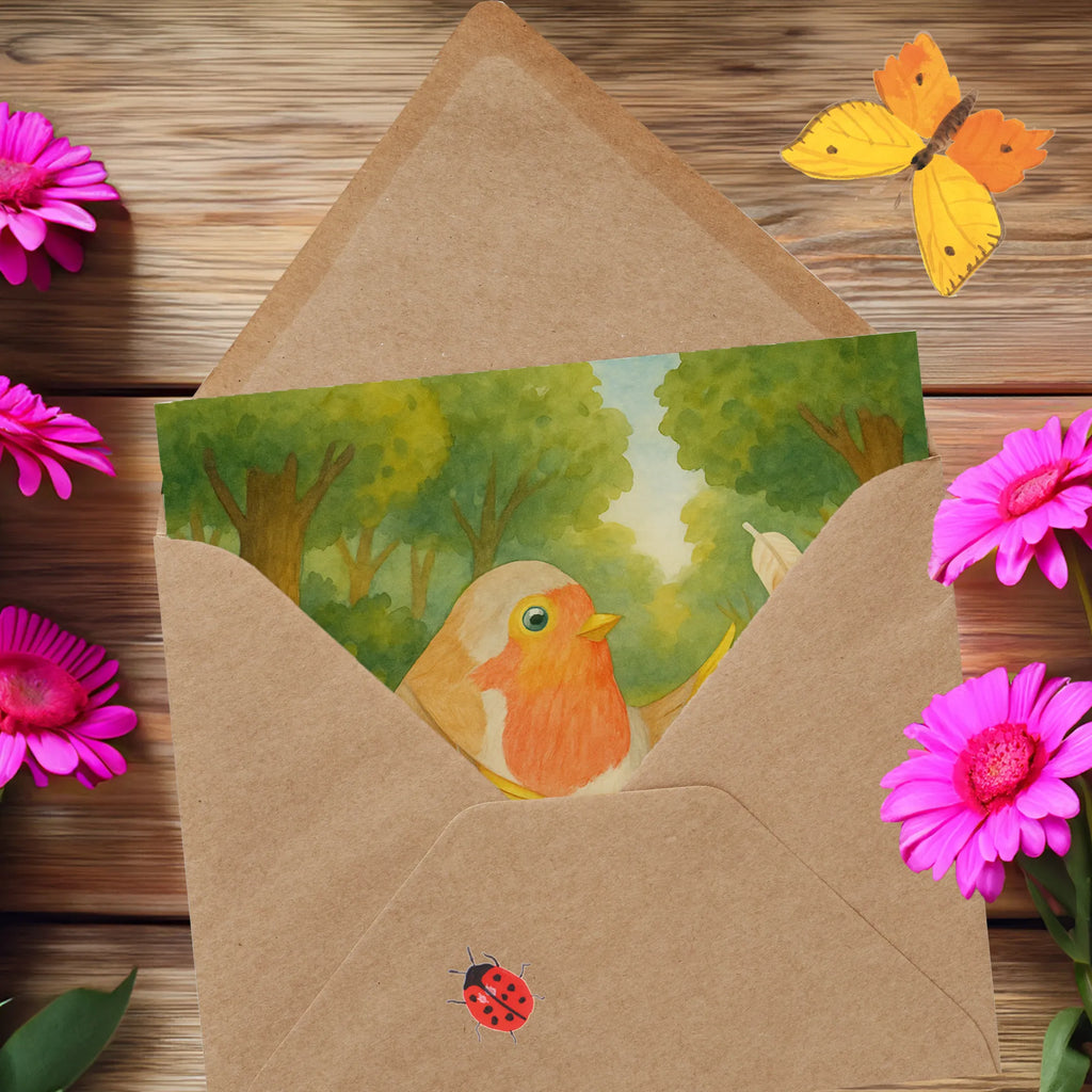 Deluxe Karte Rotkehlchen Federn Design Karte, Grußkarte, Klappkarte, Einladungskarte, Glückwunschkarte, Hochzeitskarte, Geburtstagskarte, Hochwertige Grußkarte, Hochwertige Klappkarte, Tiermotive, Gute Laune, lustige Sprüche, Tiere, What if i fall, Rotkehlchen, Spruch Motivation, Spruch Mut, Vogel, Motivation Sprüche, Motivationsbilder, fliegen