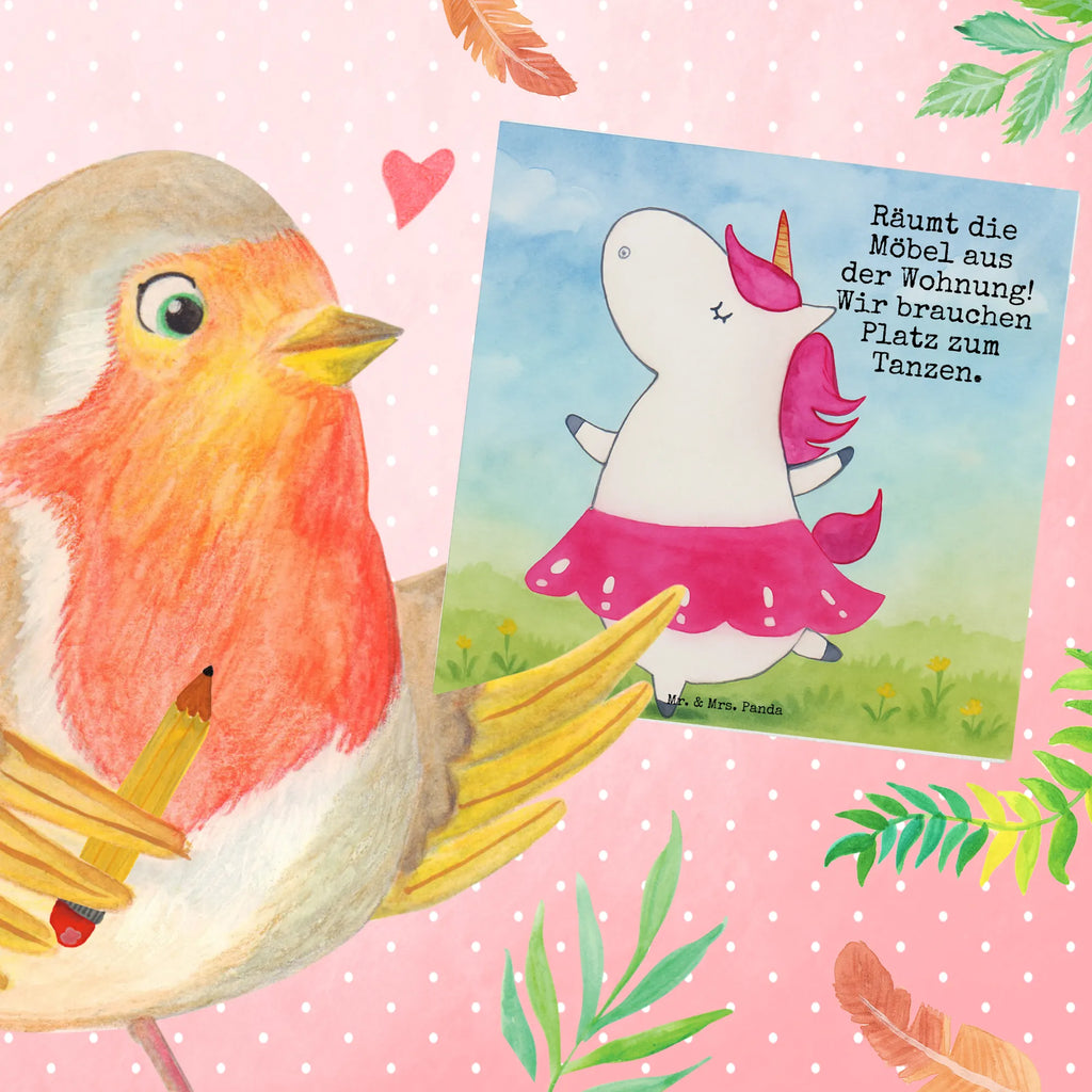 Deluxe Card unicorn ballerina Design Karte, Grußkarte, Klappkarte, Einladungskarte, Glückwunschkarte, Hochzeitskarte, Geburtstagskarte, Hochwertige Grußkarte, Hochwertige Klappkarte, Einhorn, Einhörner, Einhorn Deko, Unicorn, Tanzen, Ballerina, Party, Wohnung, Spaß, Feiern, Geburtstag, Tänzerin, Lebenslust, Lebensfreude