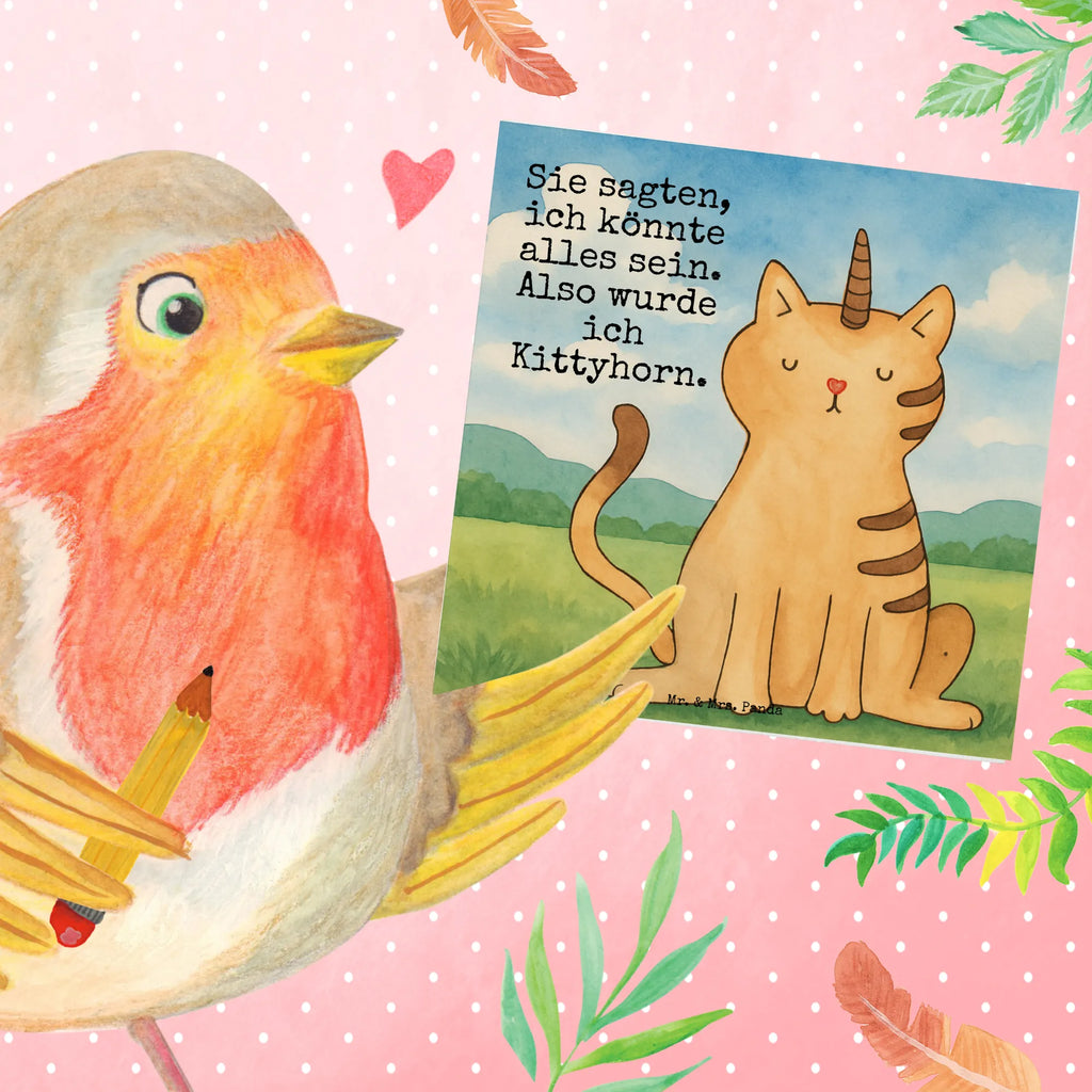 Deluxe Card unicorn Cat Design Karte, Grußkarte, Klappkarte, Einladungskarte, Glückwunschkarte, Hochzeitskarte, Geburtstagskarte, Hochwertige Grußkarte, Hochwertige Klappkarte, Einhorn, Einhörner, Einhorn Deko, Unicorn, Katzer, Mieze, Regenbogen, Glitzer, Einhornpower, Erwachsenwerden, Katze, Katzenhorn, Einhornkatze, Kittyhorn