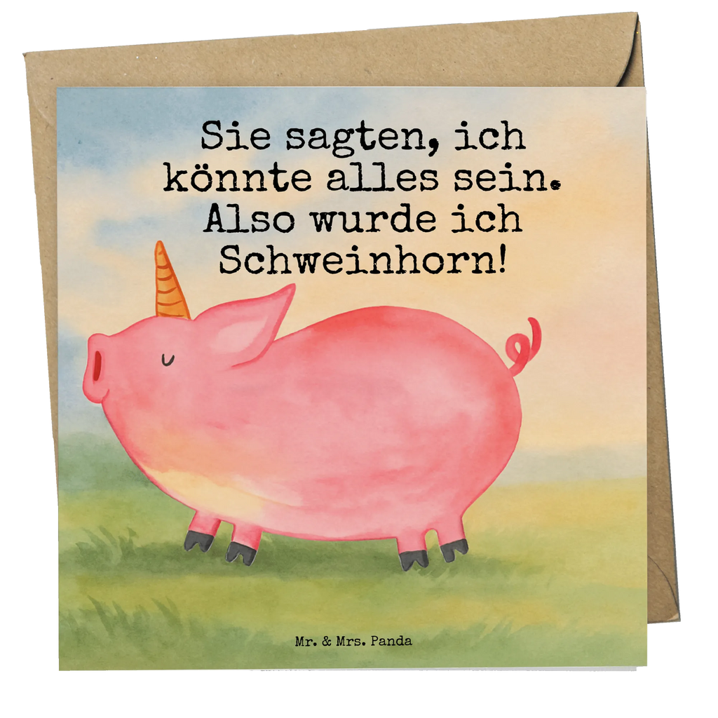 Deluxe Card unicorn Pig Design Karte, Grußkarte, Klappkarte, Einladungskarte, Glückwunschkarte, Hochzeitskarte, Geburtstagskarte, Hochwertige Grußkarte, Hochwertige Klappkarte, Einhorn, Einhörner, Einhorn Deko, Unicorn, Party, Spaß, Schwein, Schweinhorn, Bauer, witzig. lustig, Spruch, geschenk, Pig, Piggy, funny, english, englisch