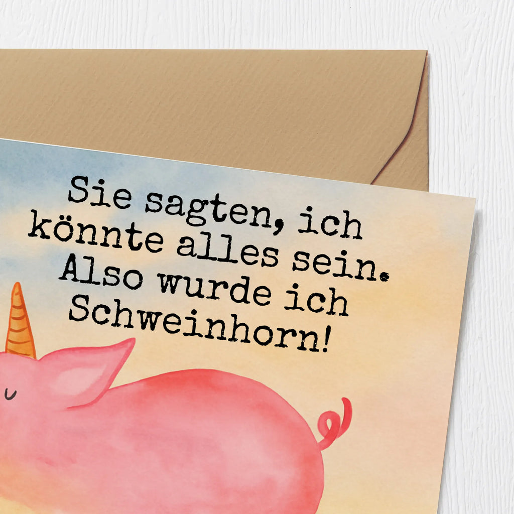 Deluxe Card unicorn Pig Design Karte, Grußkarte, Klappkarte, Einladungskarte, Glückwunschkarte, Hochzeitskarte, Geburtstagskarte, Hochwertige Grußkarte, Hochwertige Klappkarte, Einhorn, Einhörner, Einhorn Deko, Unicorn, Party, Spaß, Schwein, Schweinhorn, Bauer, witzig. lustig, Spruch, geschenk, Pig, Piggy, funny, english, englisch