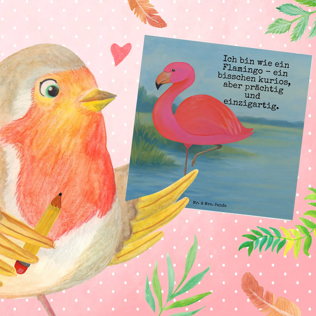 Deluxe Card flamingo Classic Design Karte, Grußkarte, Klappkarte, Einladungskarte, Glückwunschkarte, Hochzeitskarte, Geburtstagskarte, Hochwertige Grußkarte, Hochwertige Klappkarte, Flamingo, Einzigartig, Selbstliebe, Stolz, ich, für mich, Spruch, Freundin, Freundinnen, Außenseiter, Sohn, Tochter, Geschwister