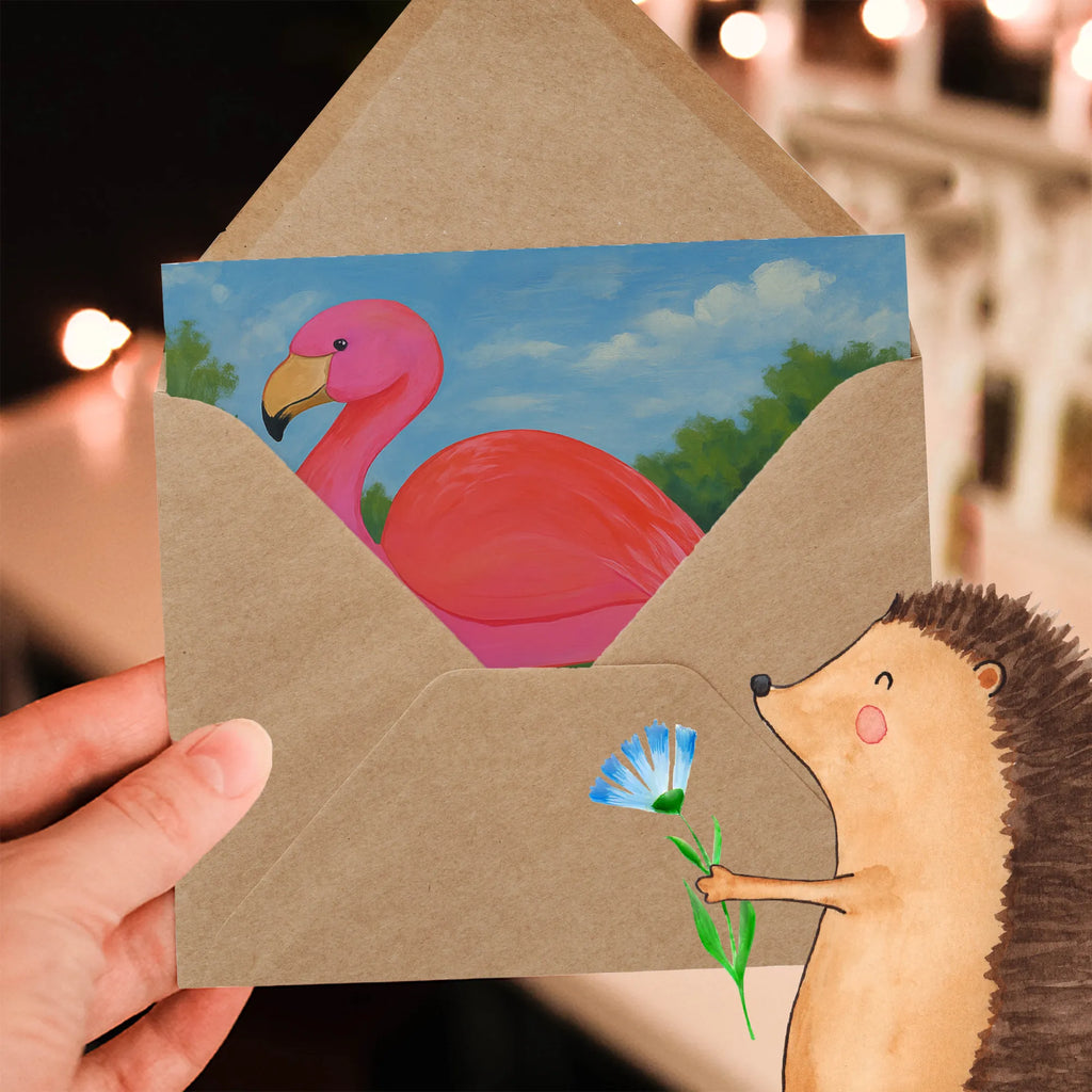 Deluxe Card flamingo Classic Design Karte, Grußkarte, Klappkarte, Einladungskarte, Glückwunschkarte, Hochzeitskarte, Geburtstagskarte, Hochwertige Grußkarte, Hochwertige Klappkarte, Flamingo, Einzigartig, Selbstliebe, Stolz, ich, für mich, Spruch, Freundin, Freundinnen, Außenseiter, Sohn, Tochter, Geschwister