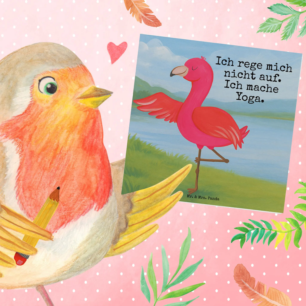 Karta Deluxe Flamingo joga Design Karte, Grußkarte, Klappkarte, Einladungskarte, Glückwunschkarte, Hochzeitskarte, Geburtstagskarte, Hochwertige Grußkarte, Hochwertige Klappkarte, Flamingo, Vogel, Yoga, Namaste, Achtsamkeit, Yoga-Übung, Entspannung, Ärger, Aufregen, Tiefenentspannung