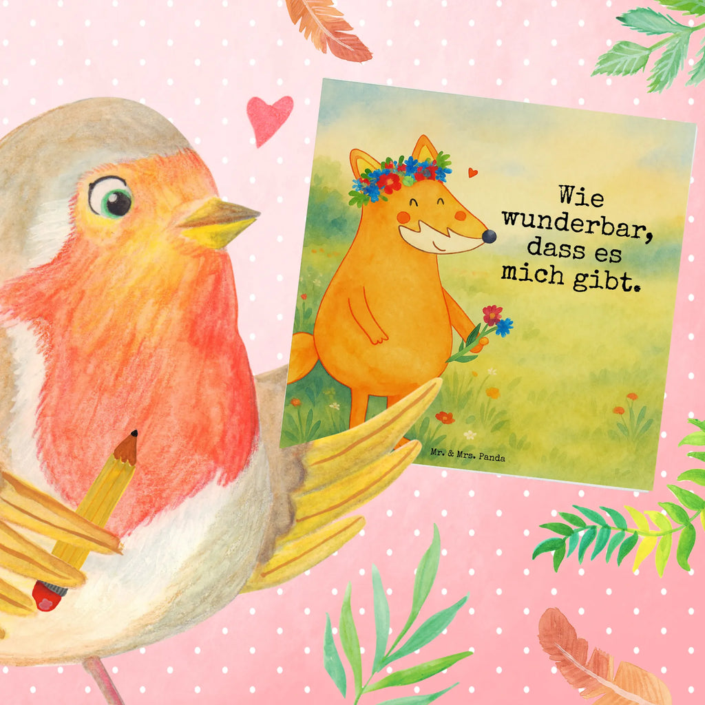 Deluxe Card Fox Flower Design Karte, Grußkarte, Klappkarte, Einladungskarte, Glückwunschkarte, Hochzeitskarte, Geburtstagskarte, Hochwertige Grußkarte, Hochwertige Klappkarte, Fuchs, Füchse, Fox, Liebe, Freundin, Fuchsmädchen, Blumenmädchen, Freundinnen, Liebesbeweis, Blume, Blumen, Motivation, Freude, ich, mich, Selbstliebe