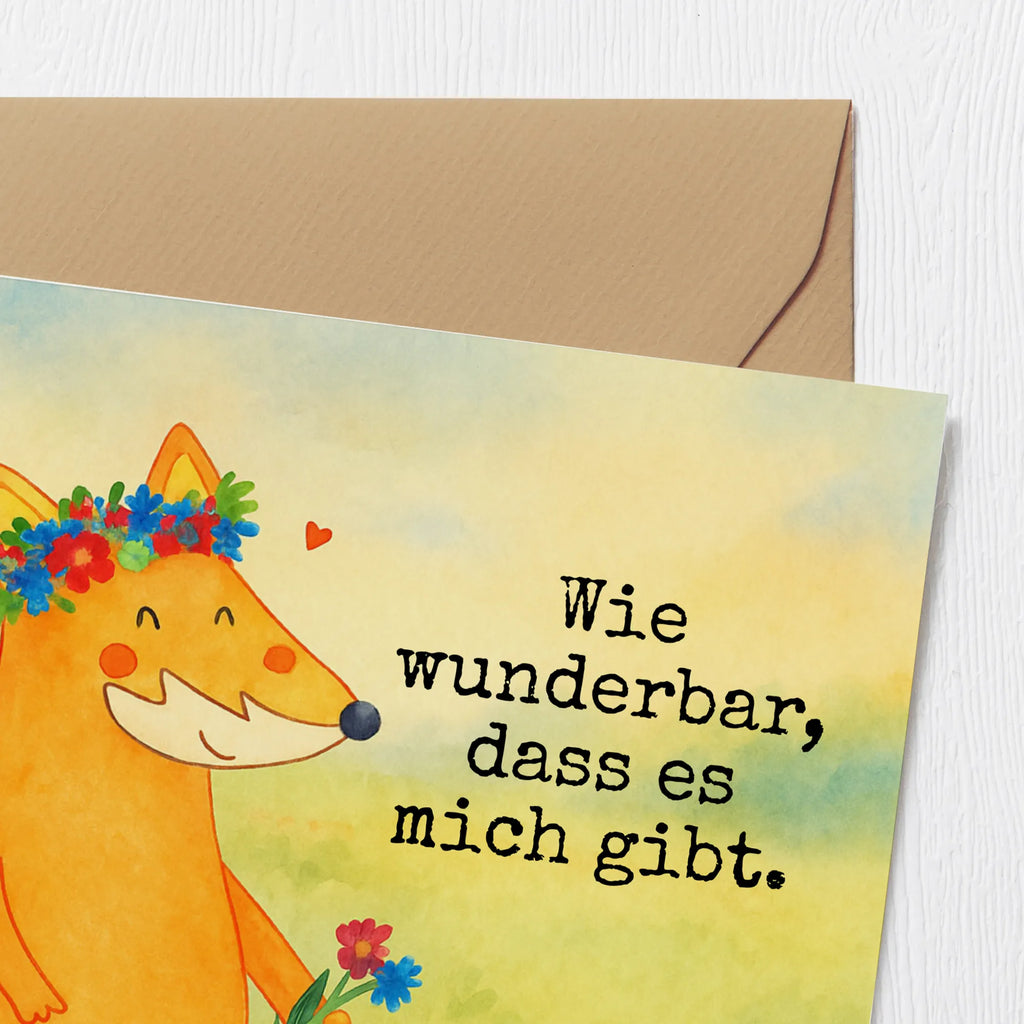 Deluxe Card Fox Flower Design Karte, Grußkarte, Klappkarte, Einladungskarte, Glückwunschkarte, Hochzeitskarte, Geburtstagskarte, Hochwertige Grußkarte, Hochwertige Klappkarte, Fuchs, Füchse, Fox, Liebe, Freundin, Fuchsmädchen, Blumenmädchen, Freundinnen, Liebesbeweis, Blume, Blumen, Motivation, Freude, ich, mich, Selbstliebe
