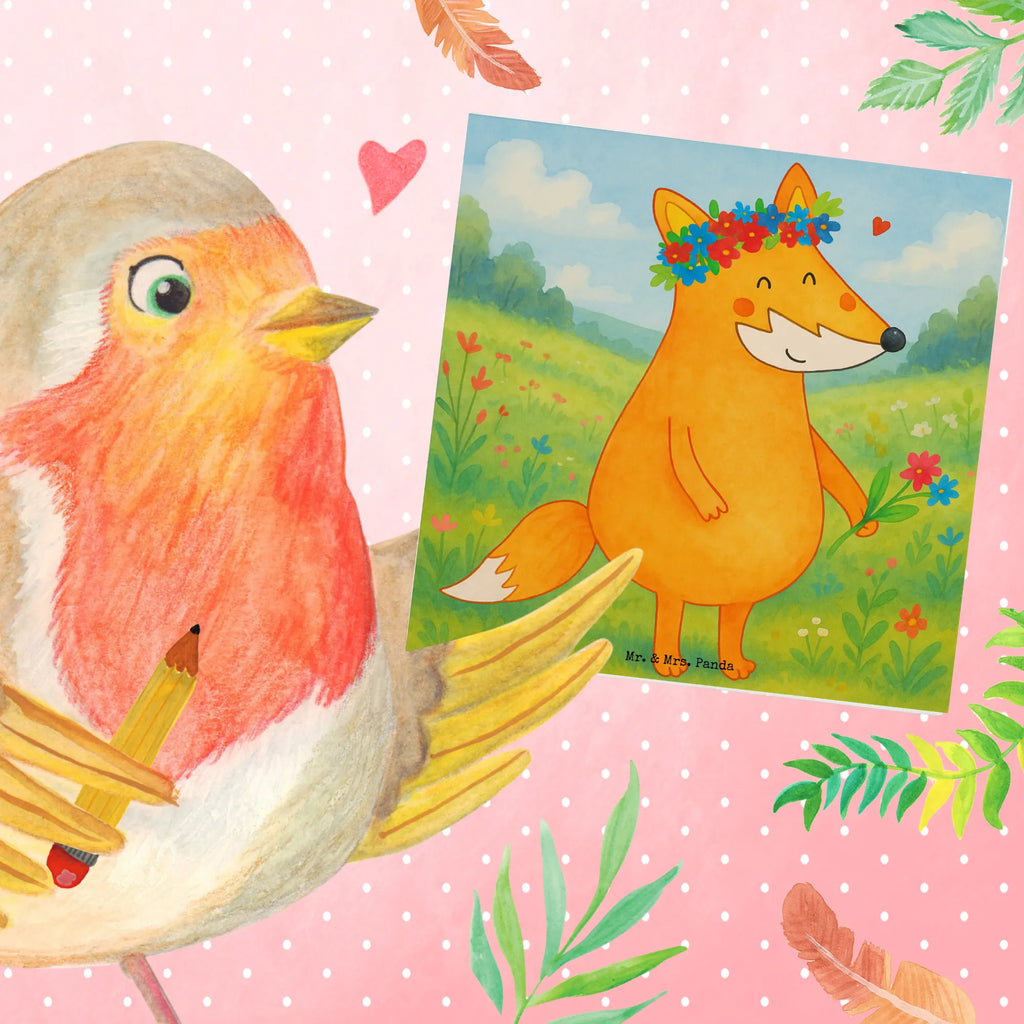 Deluxe Card Fox Flower Design Karte, Grußkarte, Klappkarte, Einladungskarte, Glückwunschkarte, Hochzeitskarte, Geburtstagskarte, Hochwertige Grußkarte, Hochwertige Klappkarte, Fuchs, Füchse, Fox, Liebe, Freundin, Fuchsmädchen, Blumenmädchen, Freundinnen, Liebesbeweis, Blume, Blumen, Motivation, Freude, ich, mich, Selbstliebe