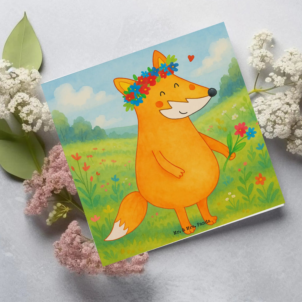Deluxe Card Fox Flower Design Karte, Grußkarte, Klappkarte, Einladungskarte, Glückwunschkarte, Hochzeitskarte, Geburtstagskarte, Hochwertige Grußkarte, Hochwertige Klappkarte, Fuchs, Füchse, Fox, Liebe, Freundin, Fuchsmädchen, Blumenmädchen, Freundinnen, Liebesbeweis, Blume, Blumen, Motivation, Freude, ich, mich, Selbstliebe