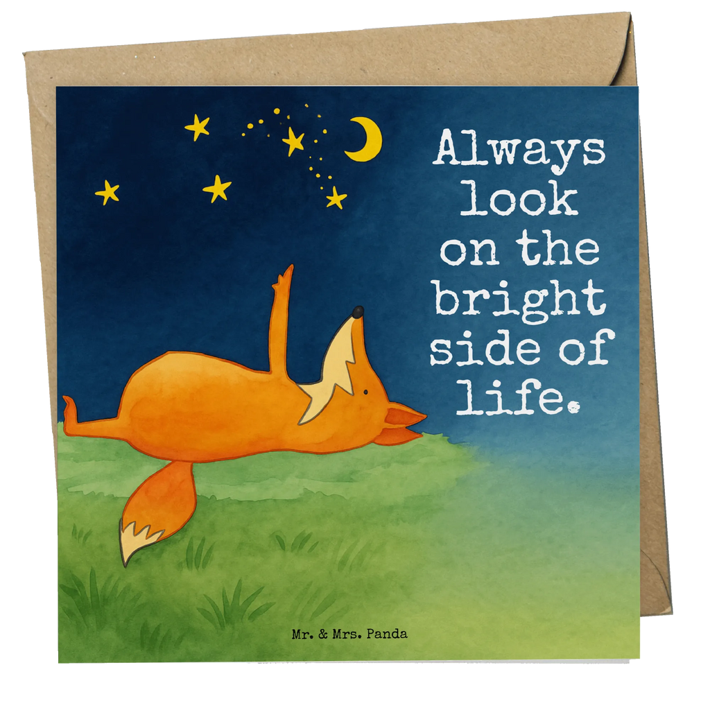 Deluxe Card Fox Stars Design Karte, Grußkarte, Klappkarte, Einladungskarte, Glückwunschkarte, Hochzeitskarte, Geburtstagskarte, Hochwertige Grußkarte, Hochwertige Klappkarte, Fuchs, Füchse, tröstende Worte, Spruch positiv, Spruch schön, Romantik, Always Look on the Bright Side of Life