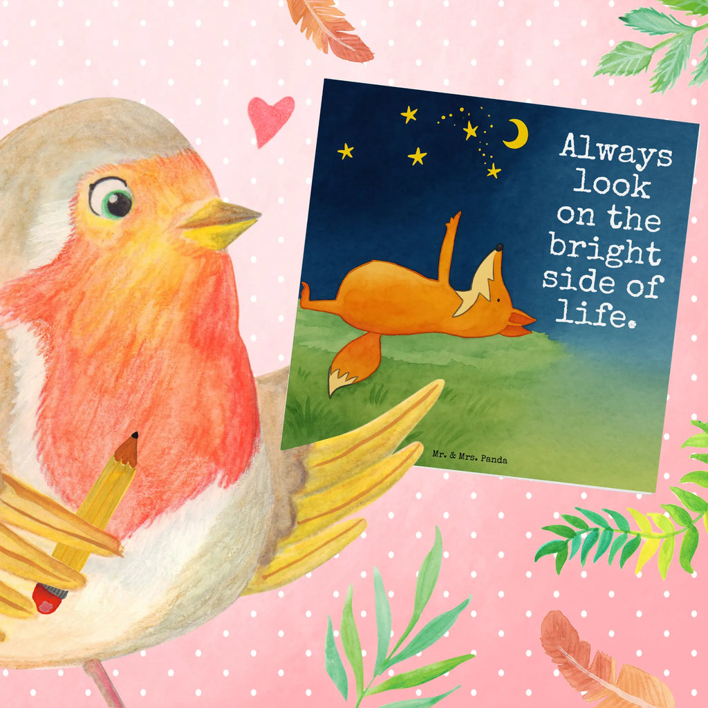 Deluxe Card Fox Stars Design Karte, Grußkarte, Klappkarte, Einladungskarte, Glückwunschkarte, Hochzeitskarte, Geburtstagskarte, Hochwertige Grußkarte, Hochwertige Klappkarte, Fuchs, Füchse, tröstende Worte, Spruch positiv, Spruch schön, Romantik, Always Look on the Bright Side of Life