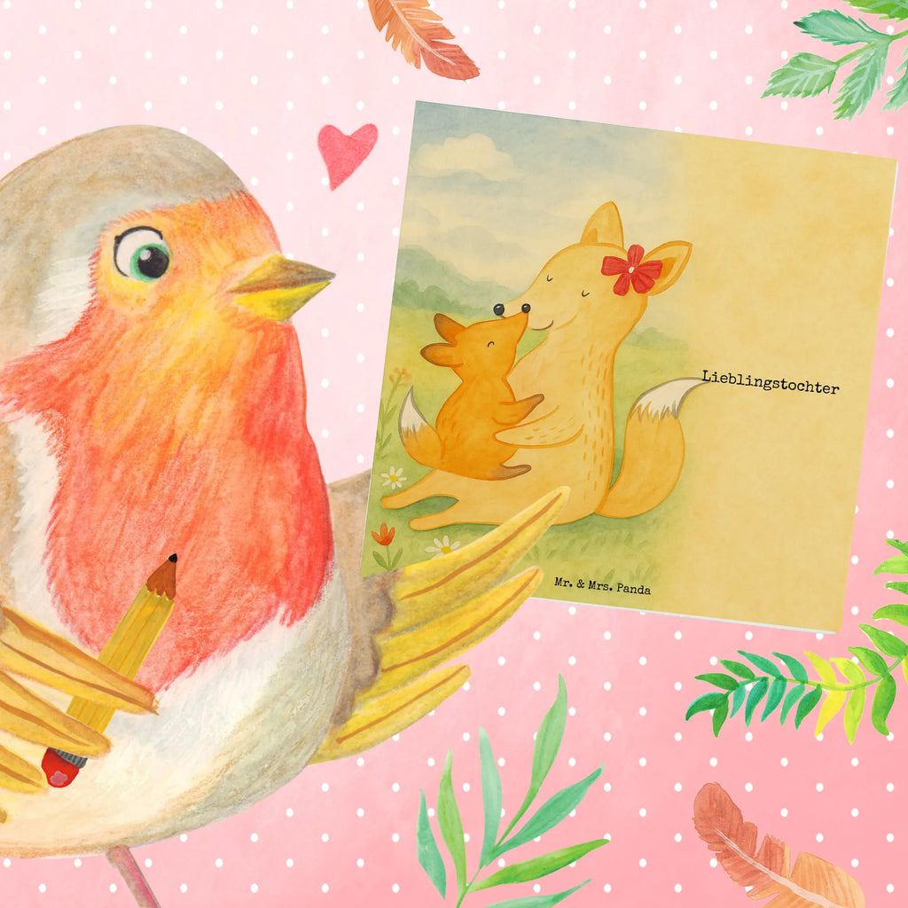 Deluxe Card Fox mummy Design Karte, Grußkarte, Klappkarte, Einladungskarte, Glückwunschkarte, Hochzeitskarte, Geburtstagskarte, Hochwertige Grußkarte, Hochwertige Klappkarte, Familie, Vatertag, Muttertag, Bruder, Schwester, Mama, Papa, Oma, Opa, Mutter, Tochter, Lieblingstochter, Beste Tochter, Geschenk