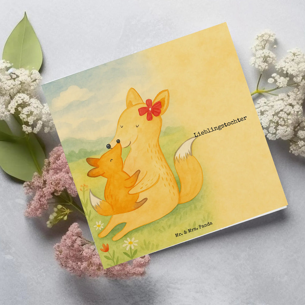 Deluxe Card Fox mummy Design Karte, Grußkarte, Klappkarte, Einladungskarte, Glückwunschkarte, Hochzeitskarte, Geburtstagskarte, Hochwertige Grußkarte, Hochwertige Klappkarte, Familie, Vatertag, Muttertag, Bruder, Schwester, Mama, Papa, Oma, Opa, Mutter, Tochter, Lieblingstochter, Beste Tochter, Geschenk