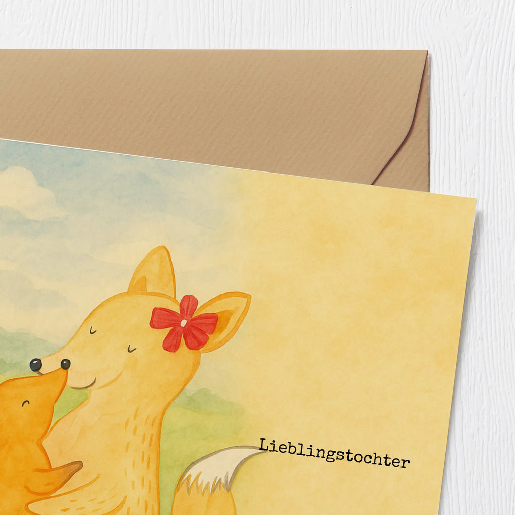 Deluxe Card Fox mummy Design Karte, Grußkarte, Klappkarte, Einladungskarte, Glückwunschkarte, Hochzeitskarte, Geburtstagskarte, Hochwertige Grußkarte, Hochwertige Klappkarte, Familie, Vatertag, Muttertag, Bruder, Schwester, Mama, Papa, Oma, Opa, Mutter, Tochter, Lieblingstochter, Beste Tochter, Geschenk