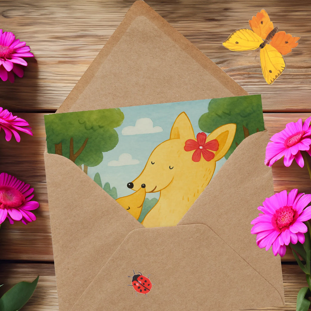 Deluxe Card Fox mummy Design Karte, Grußkarte, Klappkarte, Einladungskarte, Glückwunschkarte, Hochzeitskarte, Geburtstagskarte, Hochwertige Grußkarte, Hochwertige Klappkarte, Familie, Vatertag, Muttertag, Bruder, Schwester, Mama, Papa, Oma, Opa, Mutter, Tochter, Lieblingstochter, Beste Tochter, Geschenk