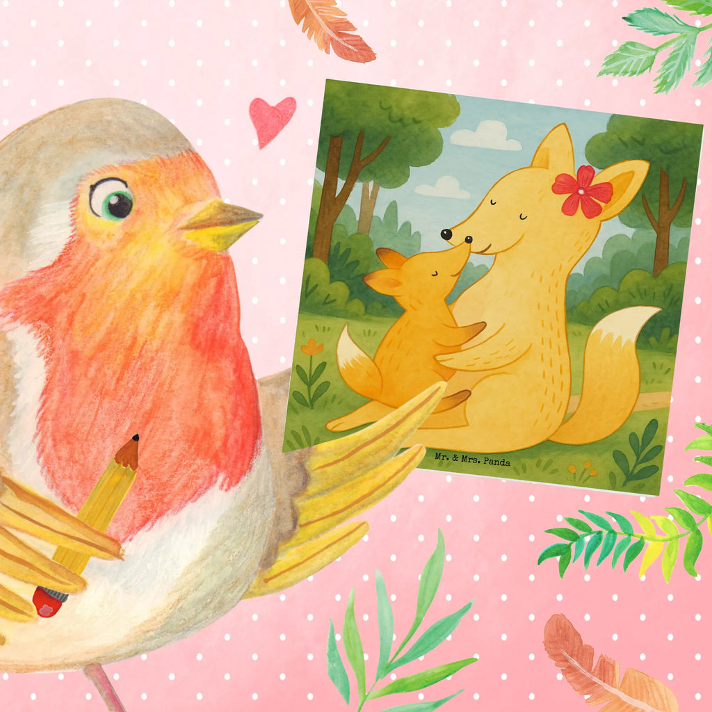 Deluxe Card Fox mummy Design Karte, Grußkarte, Klappkarte, Einladungskarte, Glückwunschkarte, Hochzeitskarte, Geburtstagskarte, Hochwertige Grußkarte, Hochwertige Klappkarte, Familie, Vatertag, Muttertag, Bruder, Schwester, Mama, Papa, Oma, Opa, Mutter, Tochter, Lieblingstochter, Beste Tochter, Geschenk